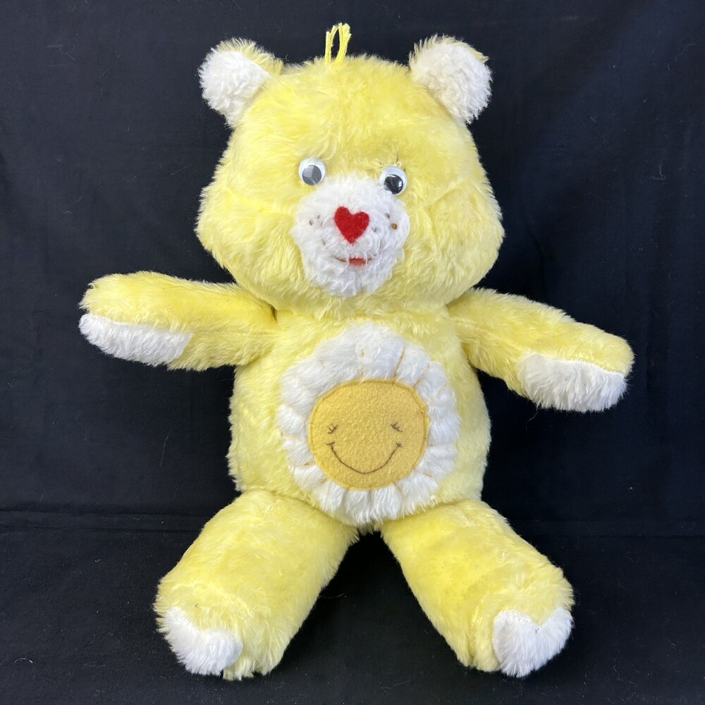 Vintage Funshine Care Bear Plush Homemade Hand Made Sunshine Yellow Stuffed Sun